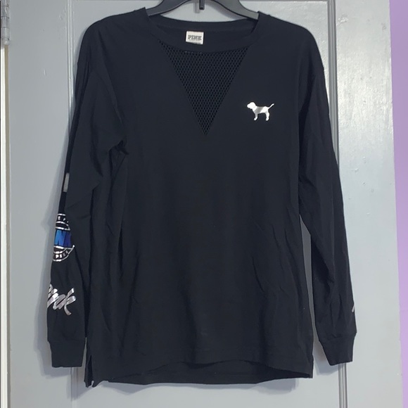 PINK Victoria's Secret Tops - VS Pink Campus Fishnet Tee